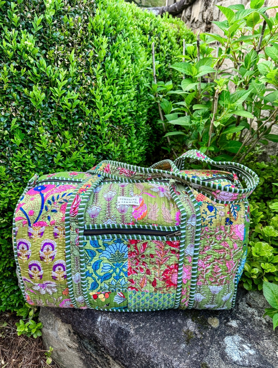 Evergreen Patchwork Duffle Bag