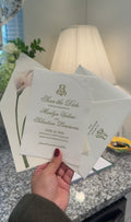 Letterpress save the date, envelopes, and liners TEMPLATE
