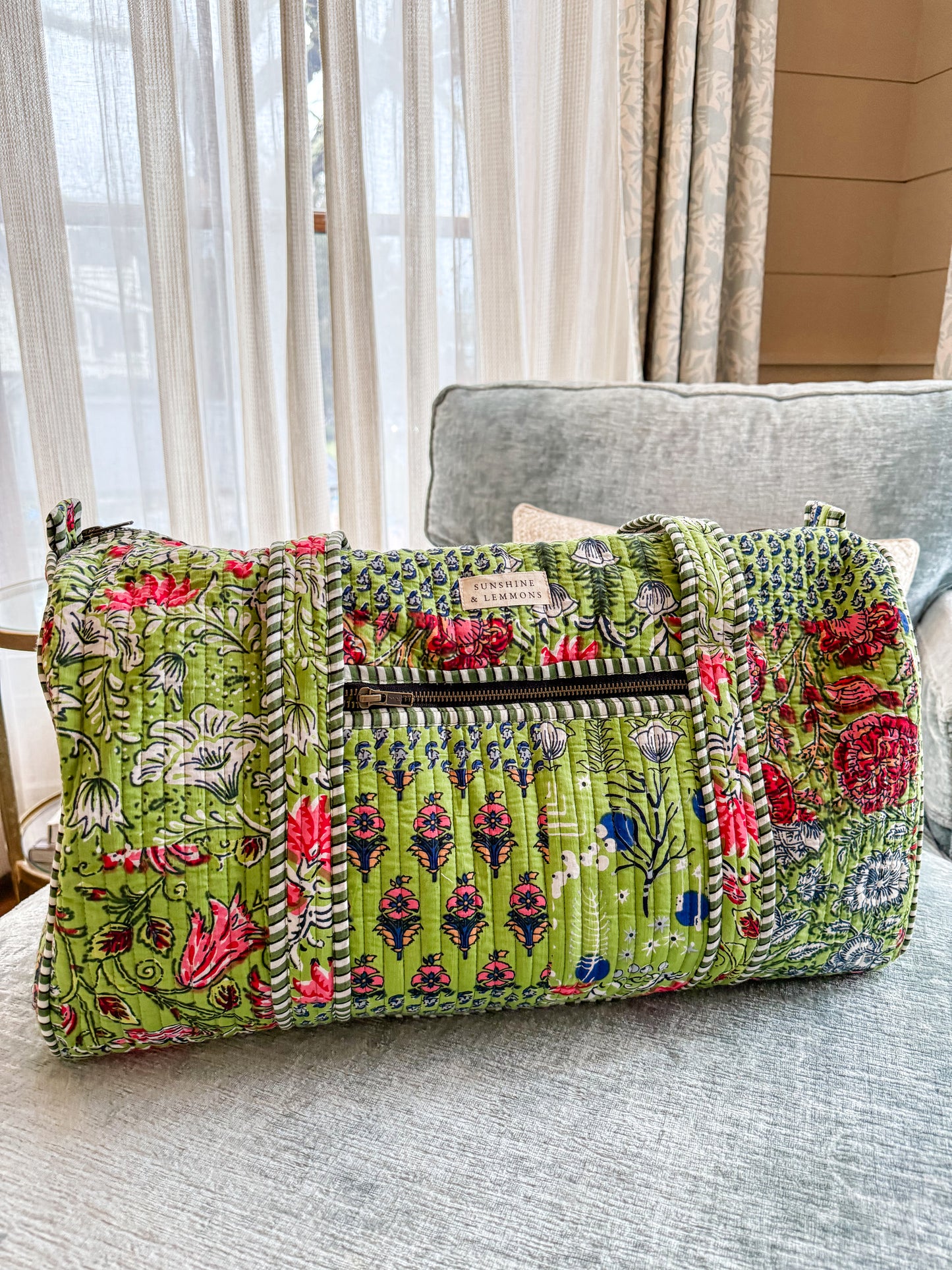 Evergreen Patchwork Duffle Bag