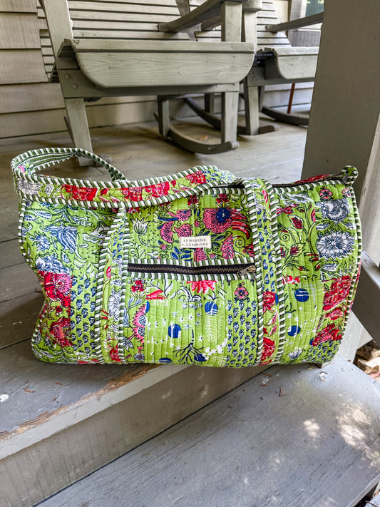 Evergreen Patchwork Duffle Bag